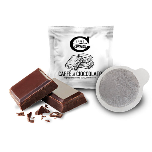 15 Cialde Caffè Cortese compostabili ESE 44 mm - Aromatizzate Cioccolato Caffè Cortese