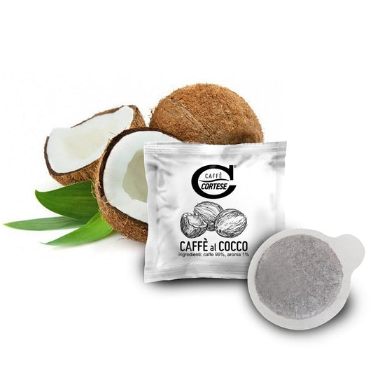15 Cialde Caffè Cortese compostabili ESE 44 mm - Aromatizzate Cocco Caffè Cortese