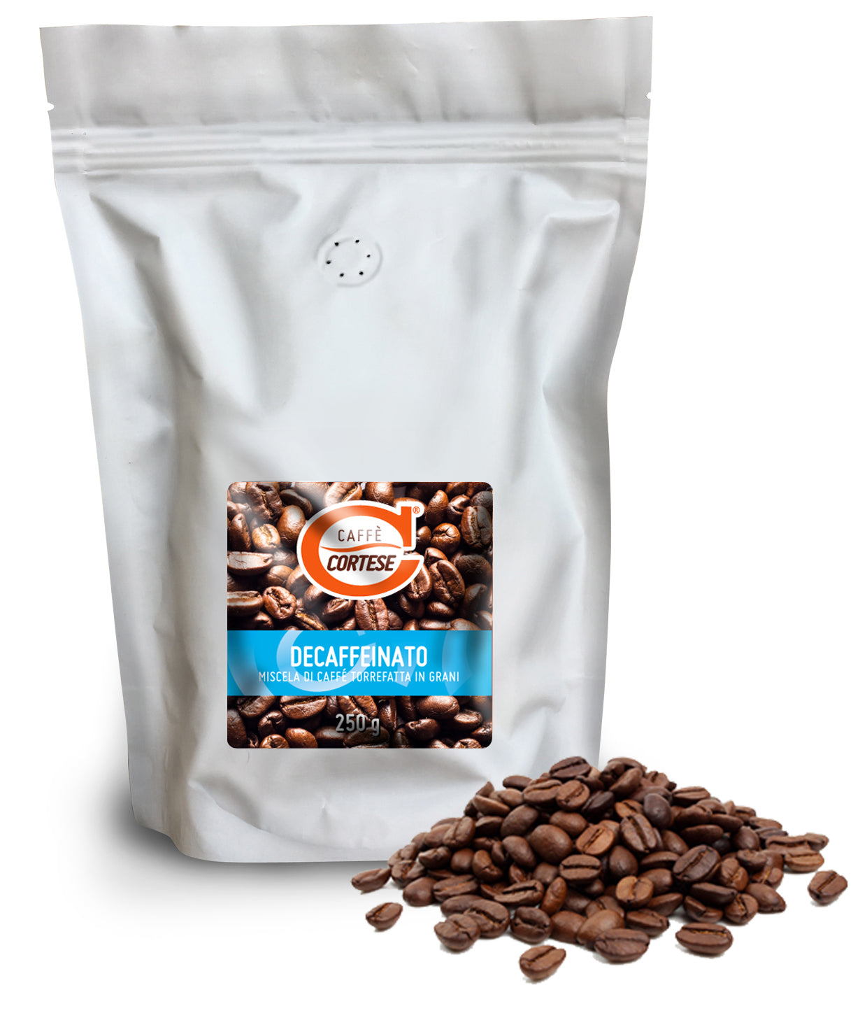 Grani Caffè Cortese miscela di caffè tostato in grani - Decaffeinato 250 g