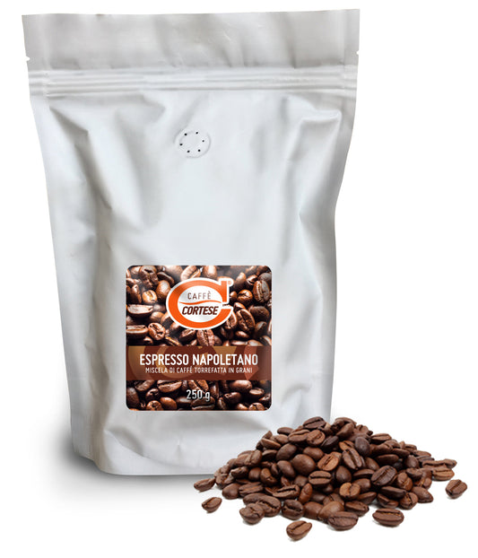 Grani Caffè Cortese miscela di caffè tostato in grani - Espresso Napoletano 250 g Caffè Cortese