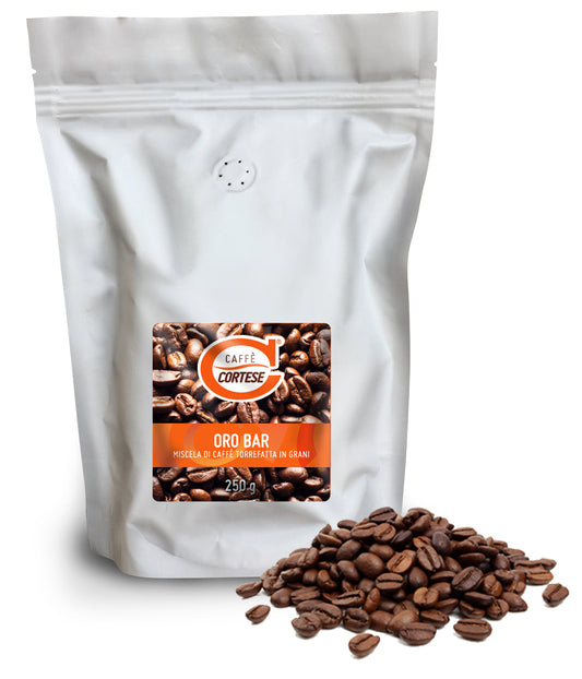 Grani Caffè Cortese miscela di caffè tostato in grani - Oro Bar 250 g Caffè Cortese