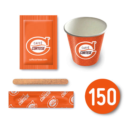 Kit accessori Carta - Bicchieri Palette e Zucchero Caffè Cortese