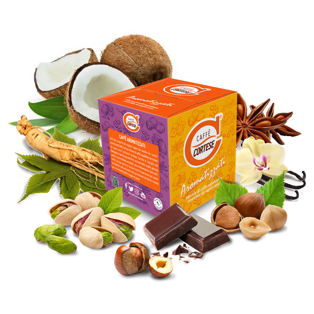 10 Capsule Caffè Cortese compatibili Nespresso - Aromatizzate Ginseng Caffè Cortese