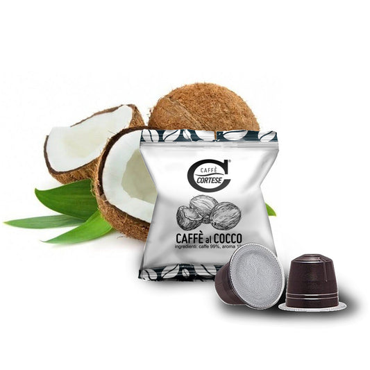 10 Capsule Caffè Cortese compatibili Nespresso - Aromatizzate Cocco