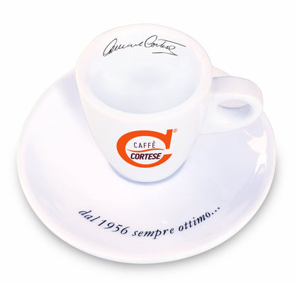 Caffè Cortese tazzine alte espresso con piattino Caffè Cortese