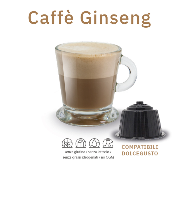 10 Capsule Caffè Cortese compatibili Dolce Gusto - Solubili Bevanda Calda Caffé Ginseng