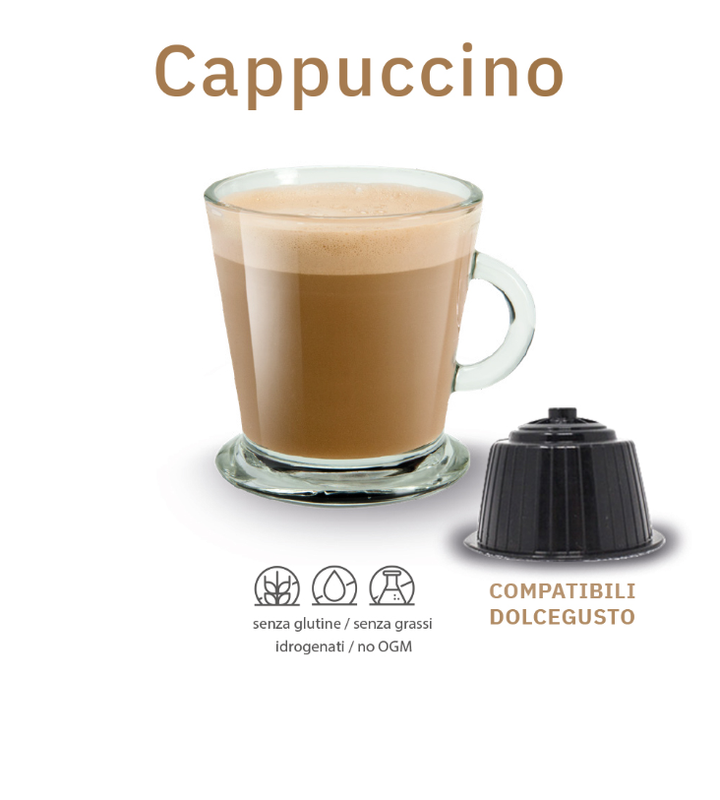 10 Capsule Caffè Cortese compatibili Dolce Gusto - Solubili Bevanda Calda Cappuccino