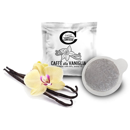 15 Cialde Caffè Cortese compostabili ESE 44 mm - Aromatizzate Vaniglia Caffè Cortese