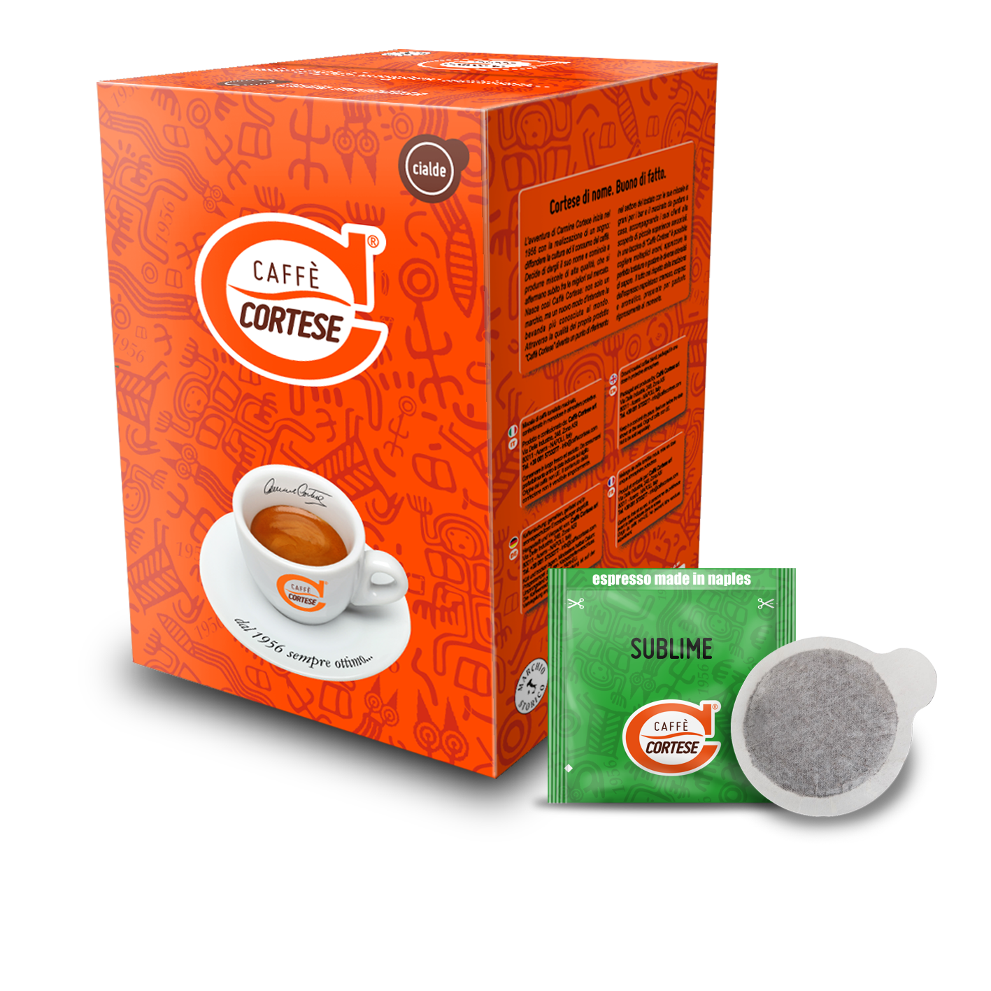 Cialde compostabili Caffè Cortese ESE 44 mm Sublime