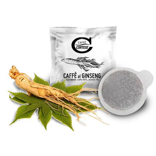 15 Cialde Caffè Cortese compostabili ESE 44 mm - Aromatizzate Ginseng Caffè Cortese