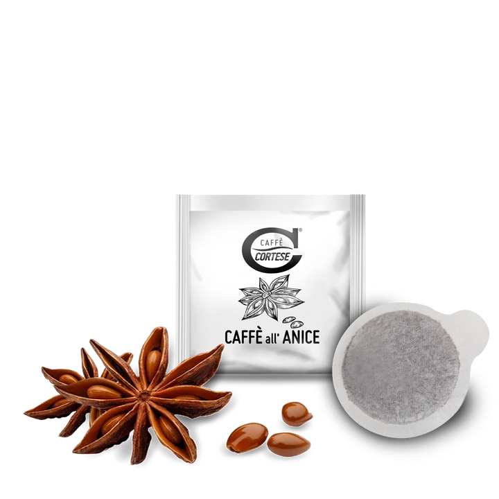 15 Cialde Caffè Cortese compostabili ESE 44 mm - Aromatizzate Anice