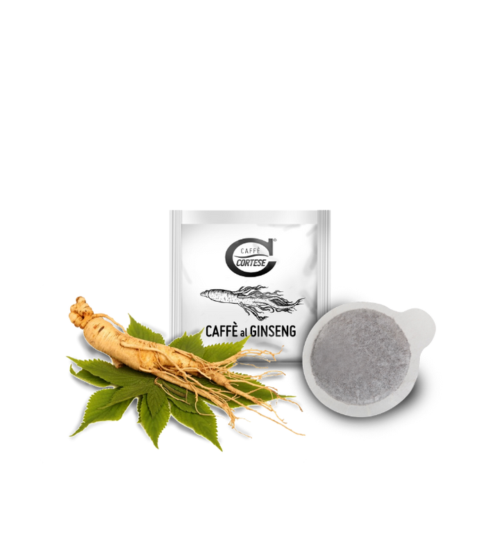 15 Cialde Caffè Cortese compostabili ESE 44 mm - Aromatizzate Ginseng