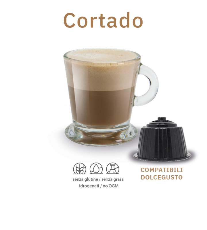 10 Capsule Caffè Cortese compatibili Dolce Gusto - Solubili Bevanda Calda Cortado