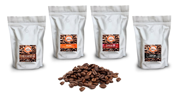 Grani Caffè Cortese miscela di caffè tostato in grani - Kit Degustazione 1 kg (4 buste da 250 g) Caffè Cortese