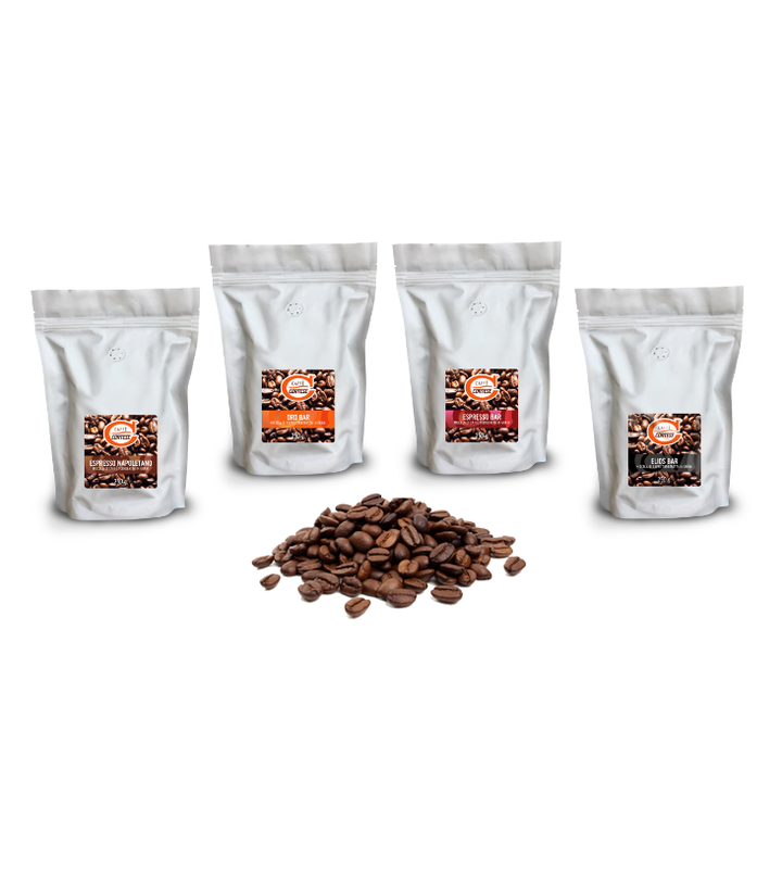 Grani Caffè Cortese miscela di caffè tostato in grani - Kit Degustazione 1 kg (4 buste da 250 g)