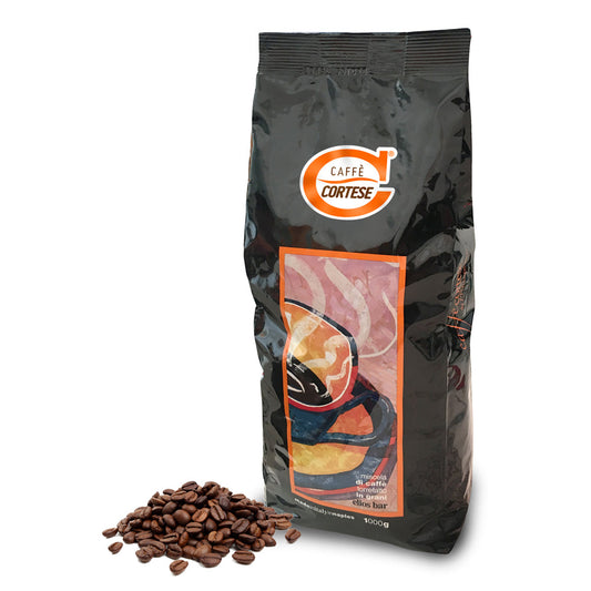 Grani Caffè Cortese miscela di caffè tostato in grani - Elios Bar 1 kg Caffè Cortese