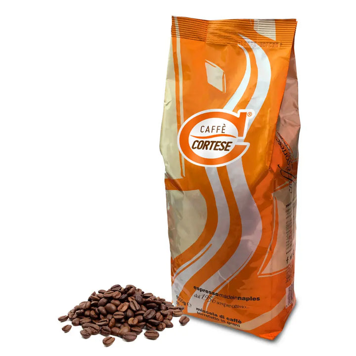 Grani Caffè Cortese miscela di caffè tostato in grani - Espresso Napoletano 1 kg Caffè Cortese