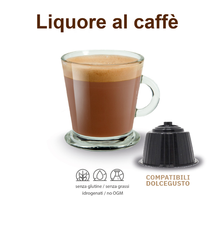 10 Capsule Caffè Cortese compatibili Dolce Gusto - Solubili Bevanda Calda Liquore al Caffè