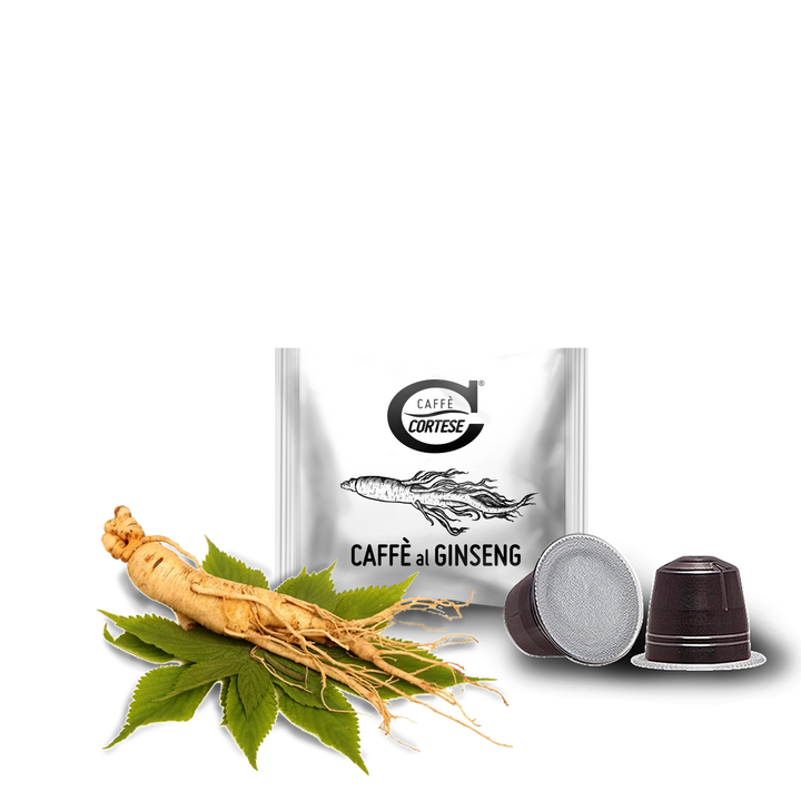 10 Capsule Caffè Cortese compatibili Nespresso - Aromatizzate Ginseng