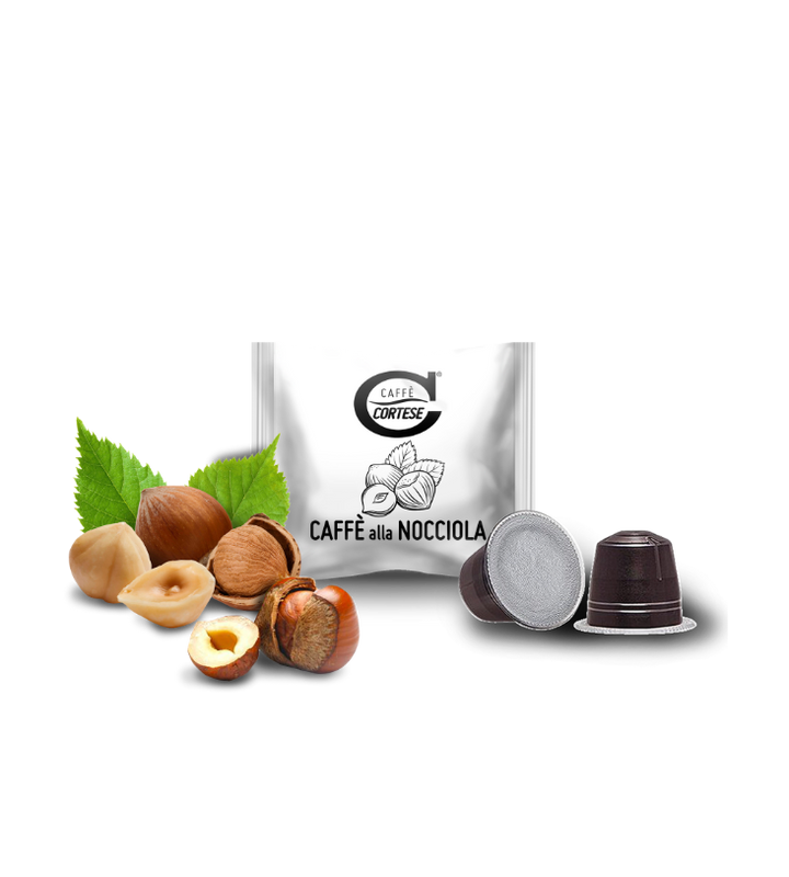 10 Capsule Caffè Cortese compatibili Nespresso - Aromatizzate Nocciola