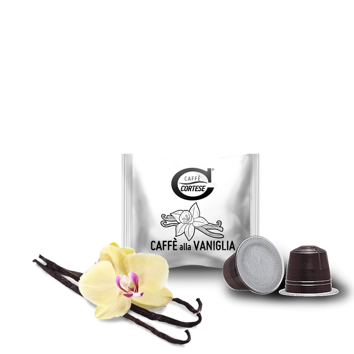 10 Capsule Caffè Cortese compatibili Nespresso - Aromatizzate Vaniglia