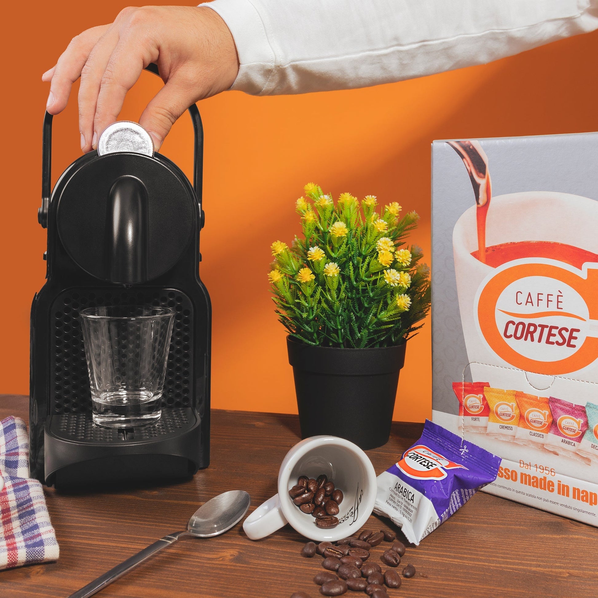 10 Capsule Caffè Cortese compatibili Nespresso - Aromatizzate Nocciola Caffè Cortese
