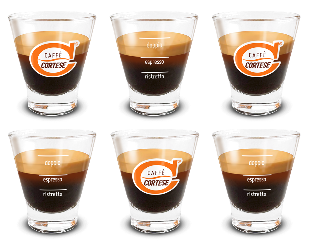 Caffè Cortese tazzine in vetro