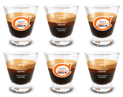 Caffè Cortese tazzine in vetro